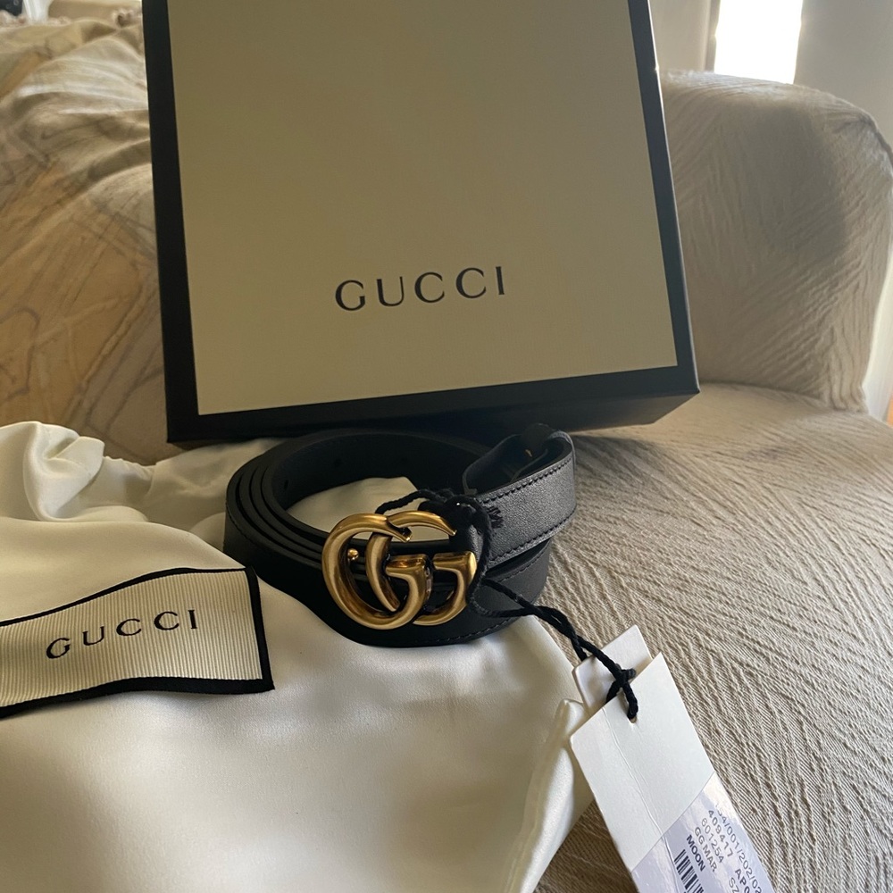 Skinny mini Gucci GG Marmont! 0.8 inch belt!